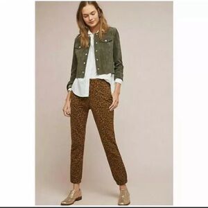 Sanctuary x Anthropologie leopard print joggers S